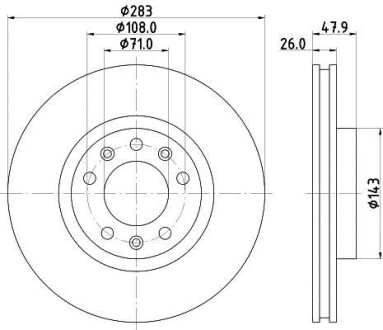 Тормозной диск - HELLA 8DD 355 120-481