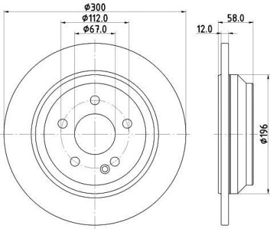 Тормозной диск - HELLA 8DD 355 122-441