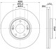 Тормозной диск - ((5171239900, 517123L010, 517123L000, 517123L050)) HELLA 8DD 355 122-501 (фото 1)