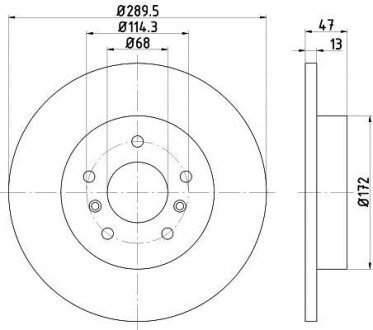 Тормозной диск - HELLA 8DD 355 122-771