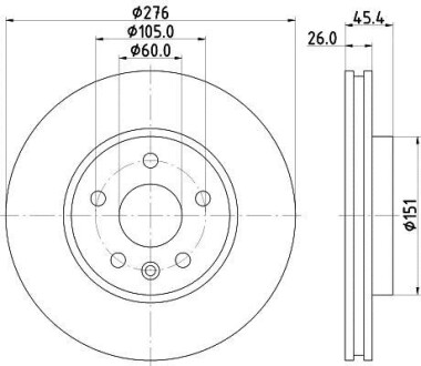 Тормозной диск - HELLA 8DD 355 122-841