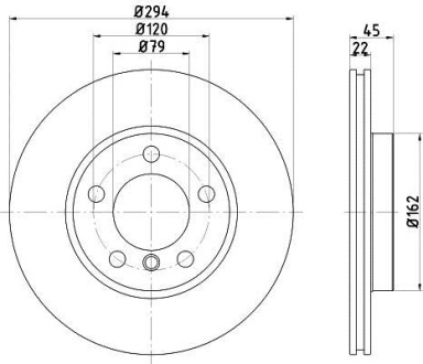 Тормозной диск - HELLA 8DD 355 122-931