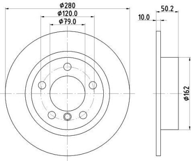 Тормозной диск - HELLA 8DD 355 123-001