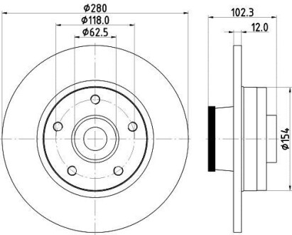 Тормозной диск - HELLA 8DD 355 123-251