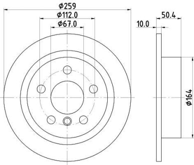 Тормозной диск - HELLA 8DD 355 123-491