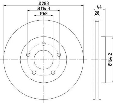 Тормозной диск - HELLA 8DD 355 125-071