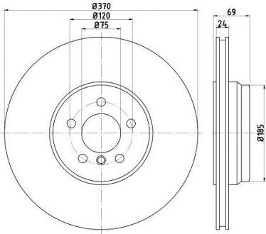 Тормозной диск - HELLA 8DD 355 125-091