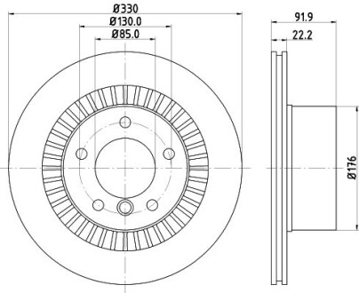 Диск гальмівний - HELLA 8DD355126331