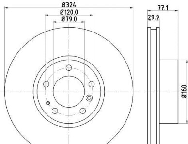 Тормозной диск - HELLA 8DD 355 127-101