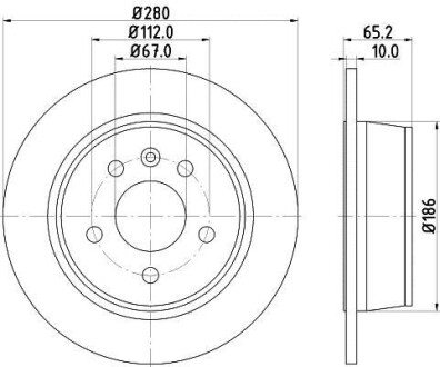 Тормозной диск - HELLA 8DD 355 127-241