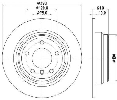 Тормозной диск - HELLA 8DD 355 127-271