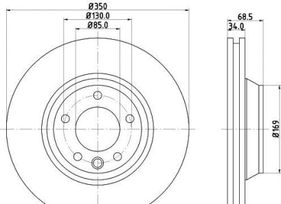 Тормозной диск - HELLA 8DD 355 128-061