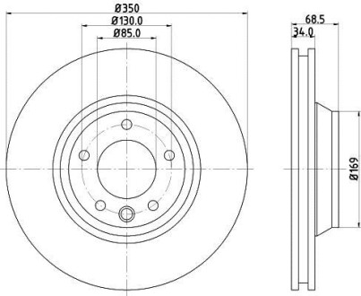 Тормозной диск - HELLA 8DD 355 128-071