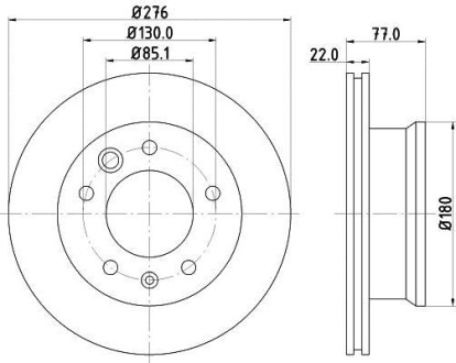 Тормозной диск - HELLA 8DD 355 128-251