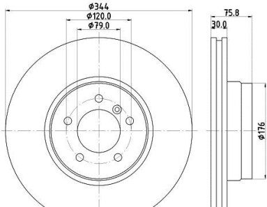 Тормозной диск - HELLA 8DD 355 128-381