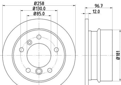 Тормозной диск - HELLA 8DD 355 128-401