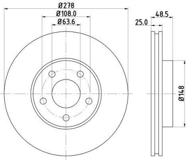 Тормозной диск - HELLA 8DD 355 128-461