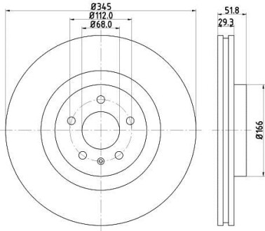 Диск гальмівний - HELLA 8DD355128731