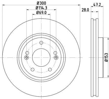 Тормозной диск - HELLA 8DD 355 128-831