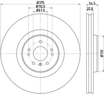 Тормозной диск - HELLA 8DD 355 128-941