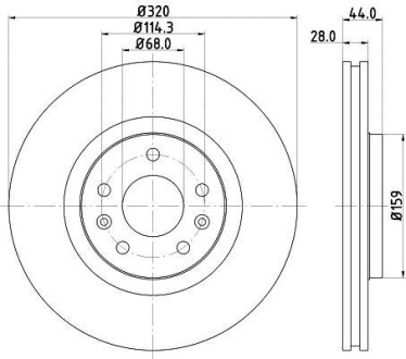 Тормозной диск - HELLA 8DD 355 129-111