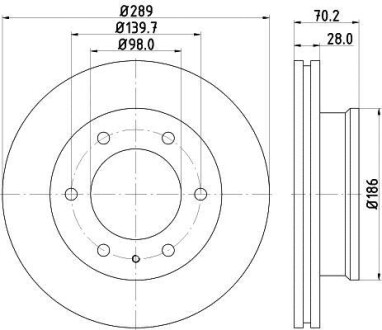 Тормозной диск - HELLA 8DD 355 129-181