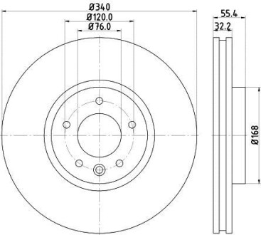 Тормозной диск - HELLA 8DD 355 129-251