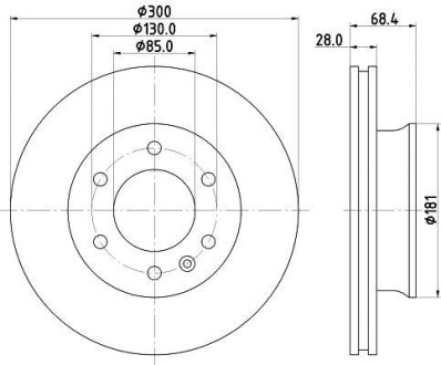 Тормозной диск - HELLA 8DD 355 129-281