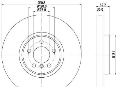 Тормозной диск - HELLA 8DD 355 129-311