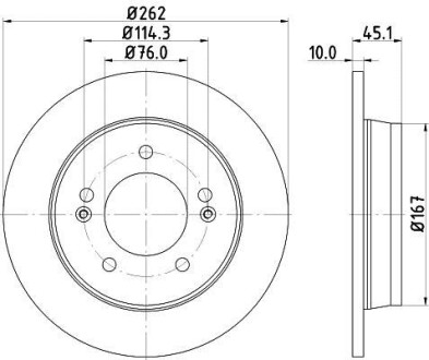 Тормозной диск - HELLA 8DD 355 129-451