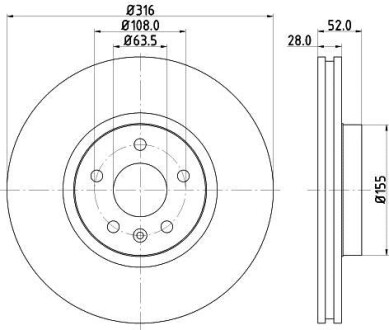 Тормозной диск - HELLA 8DD 355 129-511