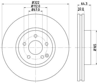 Тормозной диск - HELLA 8DD 355 129-521