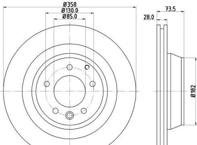 Тормозной диск - HELLA 8DD 355 129-721