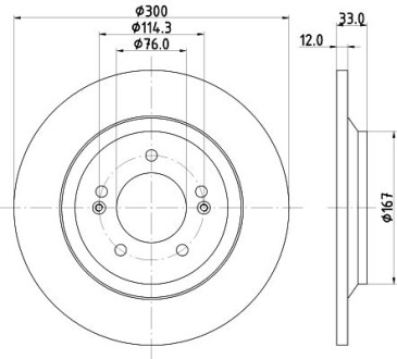 Tarcza ham. malow. ty? HY ko?a 225/40 R18 - HELLA 8DD355131381