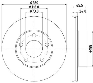 Диск гальмівної - HELLA 8DD355132141