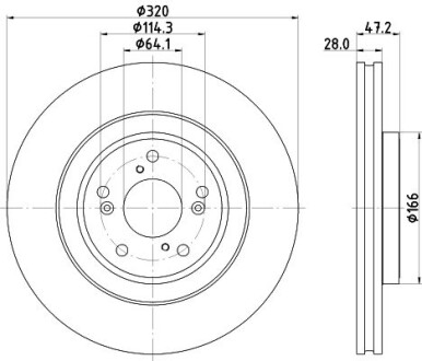 Диск гальмівний - HELLA 8DD355132241