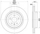 TESLA гальм. диск задн. MODEL S 14-, MODEL X 16- - (600643100D) HELLA 8DD 355 132-901 (фото 1)