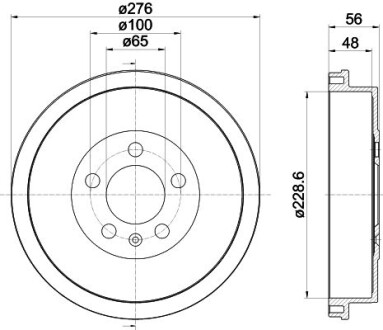 Фото 4 - Гальмівний барабан HELLA 8DT355303081