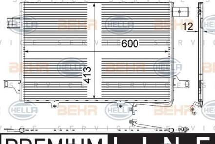 Конденсатор, кондиционер - HELLA 8FC 351 303-431