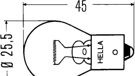 Фото 2 - Автолампа HELLA 8GA 002 072-121