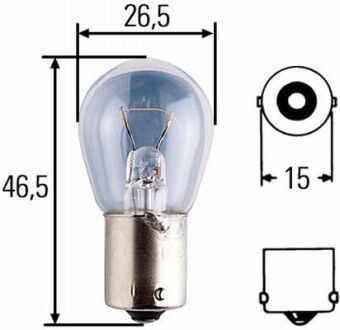 Автолампа Behr Heavy Duty R18W BA15s 18 W прозрачная - (0143182, 143182, 192201) HELLA 8GA002072241