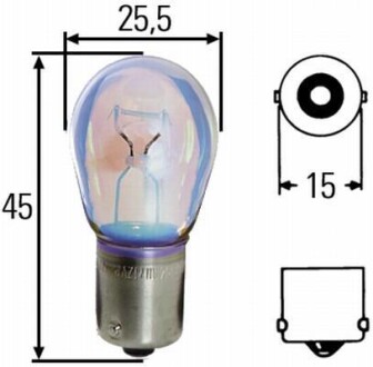 Лампа розжарювання STANDARD P21W 12V 21W BA 15s - HELLA 8GA002073121