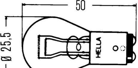 Фото 2 - Автолампа HELLA 8GD 002 078-123 (8GD002078123)