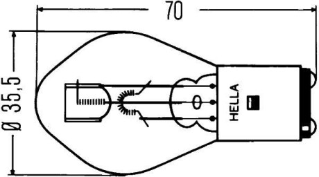 Фото 2 - Автолампа HELLA 8GD002084-151