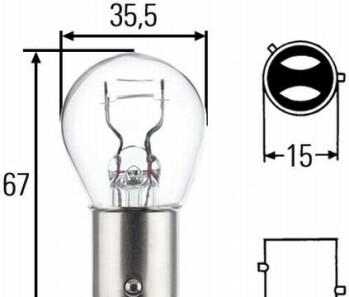 Лампа P21W/4W (блистер 2шт) - HELLA 8GD004772123