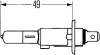 Лампа розжарювання STANDARD H1 12V 55W P14,5s - (030005050011, 1354858, 20004374284) HELLA 8GH002089131 (фото 2)