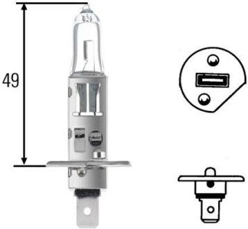 Лампа розжарювання STANDARD H1 12V 55W P14,5s - HELLA 8GH002089131