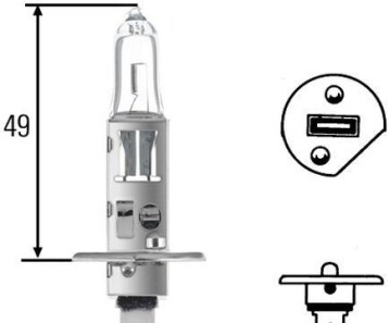 Лампа накаливания, Лампа накаливания, основная фара - HELLA 8GH 002 089-351