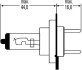 Лампа розжарювання, H7 24V 70W PX 26d - (13869700, 1637338, 20223993) HELLA 8GH007157241 (фото 2)