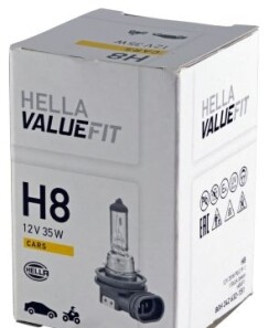 Лампа 12V H8 35W PGJ19-1 VALUEFIT - HELLA 8GH 242 632-151